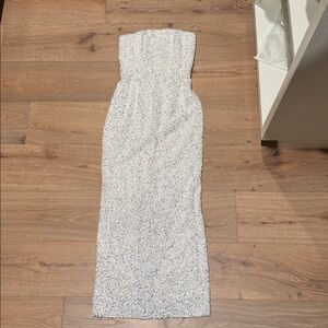 Helsi Leslie Sequin Strapless Gown